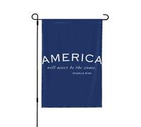 Bandiera da giardino "American Will Never Be The Same" di Charlie Kirk, piccole bandiere da giardino, 12x18, doppia fa