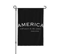 Bandiera da giardino "American Will Never Be The Same" di Charlie Kirk, piccole bandiere da giardino, 12x18, decorazio