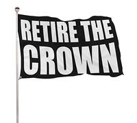 Bandiera Da Giardino Anti Monarchy Retire The Crown Bandiere Decorative Premium Bandiera Da Cortile Durevole Garden Flag Per Esterno Festival Celebrazioni 90X152CM