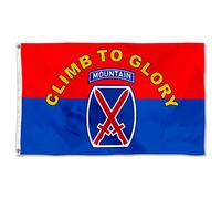 Bandiera Da Giardino Army 10Th Mountain Division Climb To Glory Garden Flag Lavabile Bandiera Da Cortile Colore Vivido Bandiere Decorative Per Celebrazioni Festival Esterno 90X152CM
