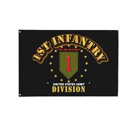 Bandiera Da Giardino Army 1St Infantry Division Big Red One Bandiere Decorative Colore Vivido Garden Flag Durevole Bandiera Da Cortile Per Feste Esterno Festival 90X152CM