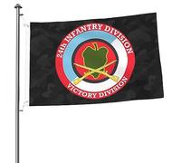 Bandiera Da Giardino Army 24Th Mechanized Infantry Division Garden Flag Colore Vivido Bandiera Da Cortile Durevole Bandiere Decorative Per Celebrazioni Festival Esterno 90X152CM
