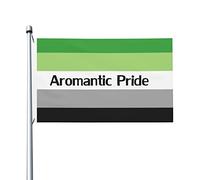 Bandiera Da Giardino Aromantic Pride Flag Outdoorbandiera Antivento Bandiere Decorative Premium Bandierada Balcone Per Esterno Festival Celebrazioni 90X152CM