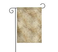 Bandiera da giardino astratta con coccodrillo e sci, 30 x 45 cm, verticale, double face, per fattoria, vacanze, decorazioni esterne