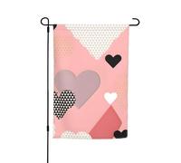 Bandiera da giardino astratta con diagramma d'amore, 30,5 x 45,7 cm. Decorazione per esterni luminosa su entrambi i lati porta un po' di divertimento al tuo giardino.