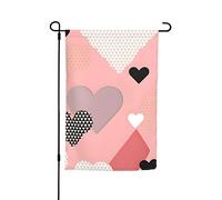 Bandiera da giardino astratta con diagramma d'amore, 30,5 x 45,7 cm. Decorazione per esterni luminosa su entrambi i lati porta un po' di divertimento al tuo giardino.