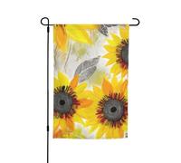 Bandiera da giardino astratta con girasoli 30,5 x 45,7 cm, per primavera, estate, autunno, inverno, bandiere stagionali su entrambi i lati, bandiere per le vacanze, per esterni e interni, per