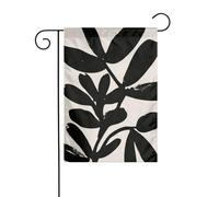 Bandiera da giardino astratta con motivo floreale minimalista, 30 x 45 cm, verticale, doppia faccia, per fattoria, vacanze, decorazioni esterne
