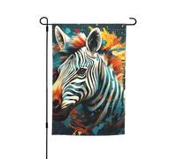 Bandiera da giardino astratta con stampa zebrata, 30,5 x 45,7 cm, per tutte le stagioni, decorazione esterna per cortile, patio, portico e bandiera del prato