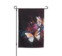 Bandiera da giardino astratta farfalla 30,5 x 45,7 cm a doppia faccia primavera estate bandiera decorativa da cortile piccola bandiera stagionale vacanza decorazione esterna