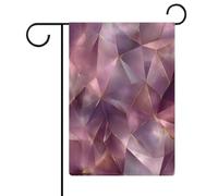 Bandiera da giardino astratta geometrica viola metallizzata bandiera da giardino stagionale vacanza iuta doppia faccia casa cortile bandiere esterne 30,5 x 45,7 cm