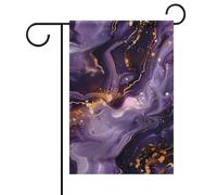 Bandiera da giardino astratta viola e oro bandiera da giardino a doppia faccia bandiere per casa per prato decorazione patio