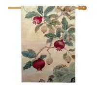 Bandiera da giardino autunnale con melograno, bandiera botanica per la decorazione della casa, bandiera da giardino in iuta su entrambi i lati, decorazione per prato all'aperto, 71 x 101 cm