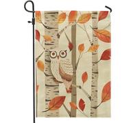 bandiera da giardino autunnale, foglie autunnali decorazione accenti per la casa, bandiere da cortile in tela a doppia faccia, decorazione stagionale per prato all'aperto 30,5 x 45,7 cm