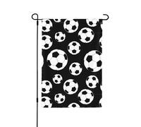 Bandiera da giardino autunnale nera a doppio lato, decorazione stagionale durevole per la decorazione del portico anteriore del cortile