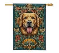 Bandiera da giardino autunnale vintage per cani, bandiera decorativa Golden Retriever, bandiera decorativa su entrambi i lati, per esterni, decorazione autunnale stagionale per prato, 71 x 101 cm