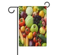 Bandiera da giardino, bandiere da giardino con stampa di frutta e verdura, bandiere da giardino di benvenuto, bandiera stagionale per patio, prato, casa, decorazione esterna