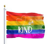 Bandiera Da Giardino Be Kind And Cute Bee Bandiera Da Cortile Lavabile Bandiere Decorative Durevole Garden Flag Per Esterno Feste Festival 90X152CM