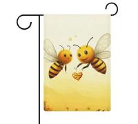 Bandiera da giardino Bee Love Honey da 47 x 32 cm bandiere estive su entrambi i lati per esterni, bandiera decorativa per le vacanze in fattoria per la decorazione stagionale del cortile