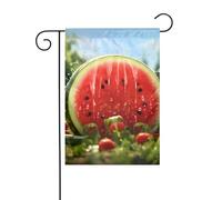 Bandiera da giardino Belle stampe di anguria Bandiere decorative principalmente per cortili, giardini, vasi di fiori, terrazza, balcone. 30,5 x 45,7 cm