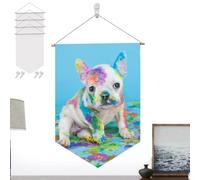 Bandiera da giardino bianca, materiale a sublimazione per interni, grandi striscioni in poliestere, tessuto Oxford, con corda, per interni ed esterni