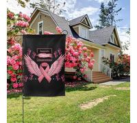 Bandiera da giardino bifacciale con ali d'angelo per la consapevolezza dell'appendice, decorazione per esterni da 28x40 pollici