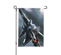 Bandiera da giardino bifacciale con motivo a jet da combattimento F-22 Raptor, decorazione per esterni da 12 x 18 pollici