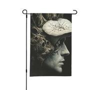 Bandiera da giardino bifacciale con poster astratto "Angelo caduto", decorazione da esterno per cortile, 12 x 18 pollici