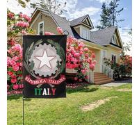 Bandiera da giardino bifacciale con stemma dell'Italia, decorazione per esterni da 28x40 pollici