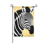 Bandiera da giardino bifacciale con zebra bianca e nera, 30,5 x 45,7 cm, decorazione da cortile per esterni, stampa all-over, striscione decorativo stagionale per patio prato