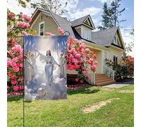 Bandiera da giardino bifacciale "Light Before Heaven Style A", decorazione per esterni da 28x40 pollici