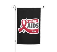 Bandiera da giardino bifacciale per la giornata mondiale contro l'AIDS, 12x18 pollici, bandiera stagionale per fattoria, cortile, casa, decorazione per esterni