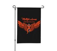 Bandiera da giardino bifacciale per la sensibilizzazione sulla sclerosi multipla, decorazione per esterni da 12 x 18 pollici