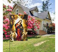 Bandiera da giardino bifacciale stile B con poster dell'Annunciazione, decorazione per esterni da 28x40 pollici