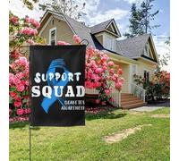 Bandiera da giardino bifacciale Support Squad per la sensibilizzazione sul diabete, decorazione per esterni da 28x40 pollici