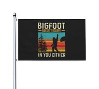 Bandiera Da Giardino Bigfoot Doesn'T Believe In You Either Garden Flag Antivento Bandiera Da Cortile Lavabile Bandiere Decorative Per Festival Celebrazioni Esterno 90X152CM