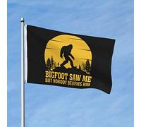 Bandiera Da Giardino Bigfoot Saw Me But Nobody Believes Him Garden Flag Colore Vivido Bandiere Decorative Durevole Bandiera Da Cortile Per Feste Esterno Festival 90X152CM