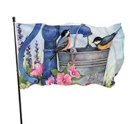 Bandiera da giardino Birds of Spring Yard House Decorazione per esterni Bandiere Bandiere per prato da patio 3x5 Ft