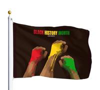 Bandiera Da Giardino Black History Month 1865 Garden Flag Durevole Bandiere Decorative Premium Bandiera Da Cortile Per Feste Celebrazioni Festival 90X152CM