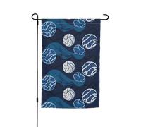 Bandiera da giardino blu da pallavolo 30,5 x 45,7 cm, primavera, estate, autunno, inverno, bandiere stagionali su entrambi i lati, bandiere per le vacanze, per esterni e interni, per decorazioni