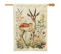 Bandiera da giardino botanico primaverile estiva, elegante bandierina decorativa floreale per la casa, bandiera da giardino in iuta su entrambi i lati, decorazione per esterni, 71 x 101 cm