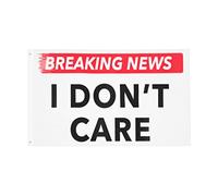 Bandiera Da Giardino Breaking News I Don'T Care Funny Bandierada Balcone Colore Vivido Bandieradacortile Durevole Bandiere Decorative Per Celebrazioni Feste Festival 90X152CM