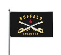 Bandiera Da Giardino Buffalo Soldier America History Bandiera Da Cortile Lavabile Bandiere Decorative Antivento Garden Flag Per Esterno Festival Celebrazioni 90X152CM
