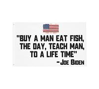 Bandiera Da Giardino Buy A Man Eat Fish The Days Teach Man To A Life Time Bandierada Balcone Colore Vivido Bandieradacortile Durevole Outdoor Bandiera Per Feste Celebrazioni Festival 90X152CM