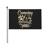 Bandiera Da Giardino Camping Is My Retirement Plan Bandiere Decorative Colore Vivido Bandiera Da Cortile Durevole Garden Flag Per Festival Feste Esterno 90X152CM