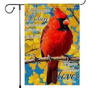 Bandiera Da Giardino Cardinal Anniversary Rustic Farmhouse Spring Summer Grden Bandiere Decorative Verticale Garden Flag Resistente Al Sole Bandiera Da Cortile Per Esterno Feste Festival 30X45CM