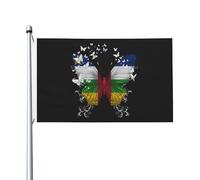 Bandiera Da Giardino Central African Republic Central African Butterfly Garden Flag Antivento Bandiera Da Cortile Lavabile Bandiere Decorative Per Feste Esterno Celebrazioni 90X152CM