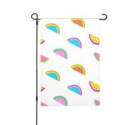 Bandiera da giardino "Cervi nel bosco", bifacciale, primaverile, verticale, 30x45 cm.