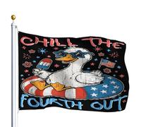 Bandiera da Giardino Chill The Fourth Out Mallard Duck 4th Of July