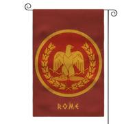 Bandiera da giardino classica della civiltà dell'età - Bandiera della cultura totem su entrambi i lati, 30,5 x 45,7 cm, per decorazione esterna (Roma)